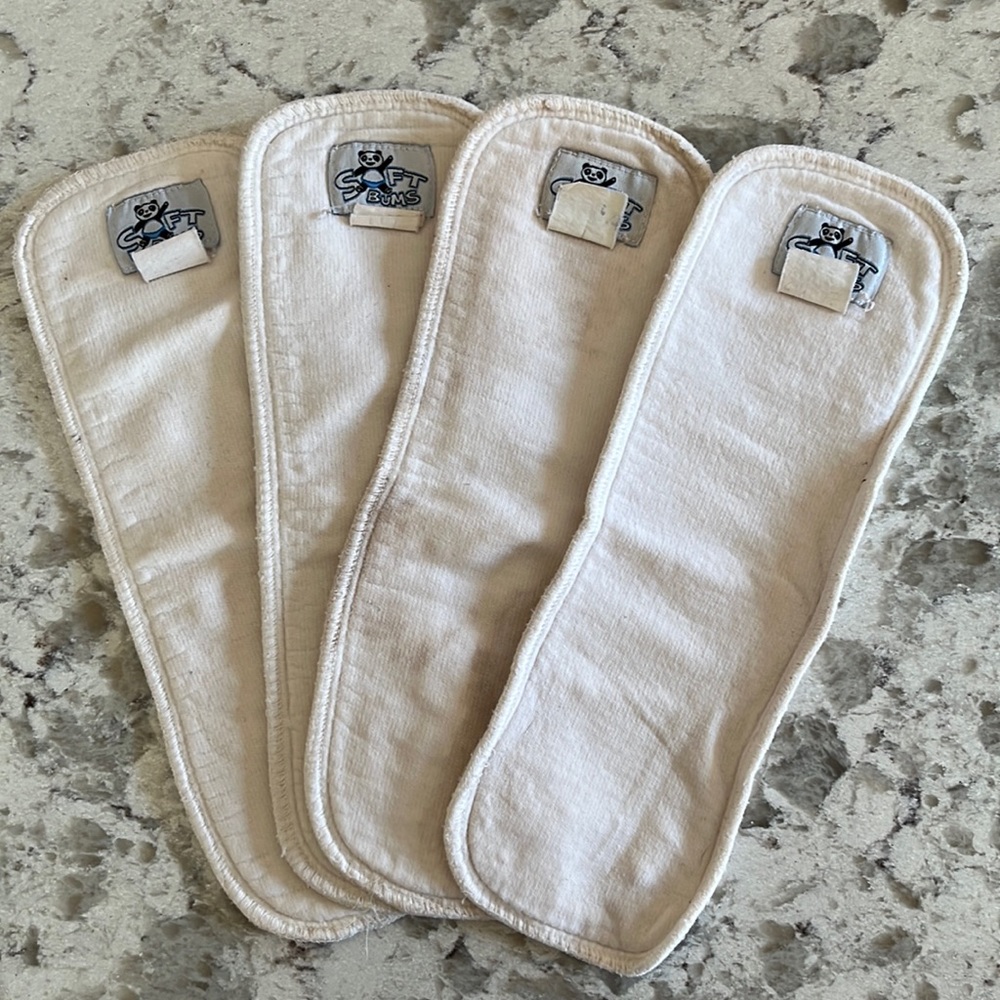 4 Soft Bums Booster Inserts 70% bamboo 30% cotton